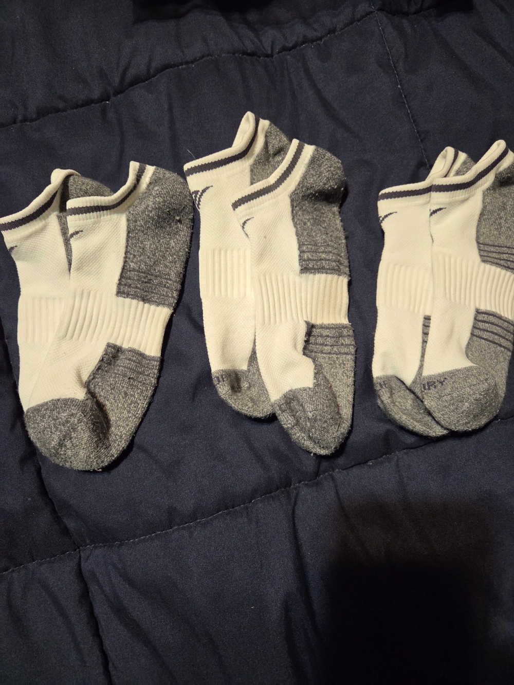 Men's White & Gray Low-Cut Athletic Socks - Pack